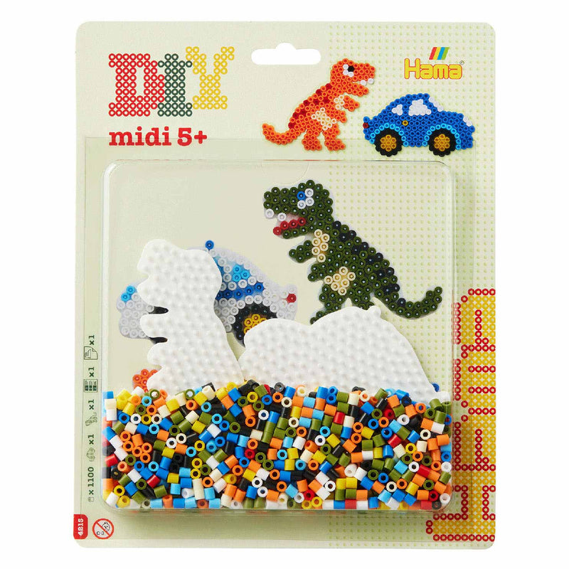 Hama Strijkkralen Midi Dino 1100 Stuks