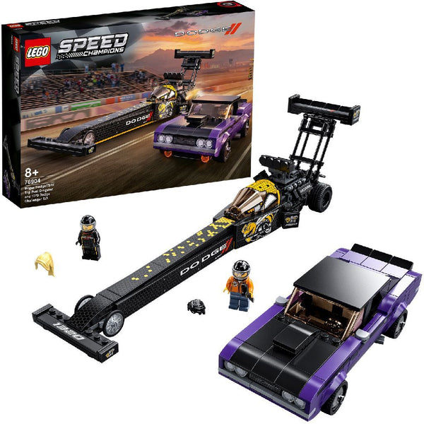 Lego Speed Champions 76904 Mopar Dodge SRT Top Fuel Dragster en 1970 Dodge Challenger