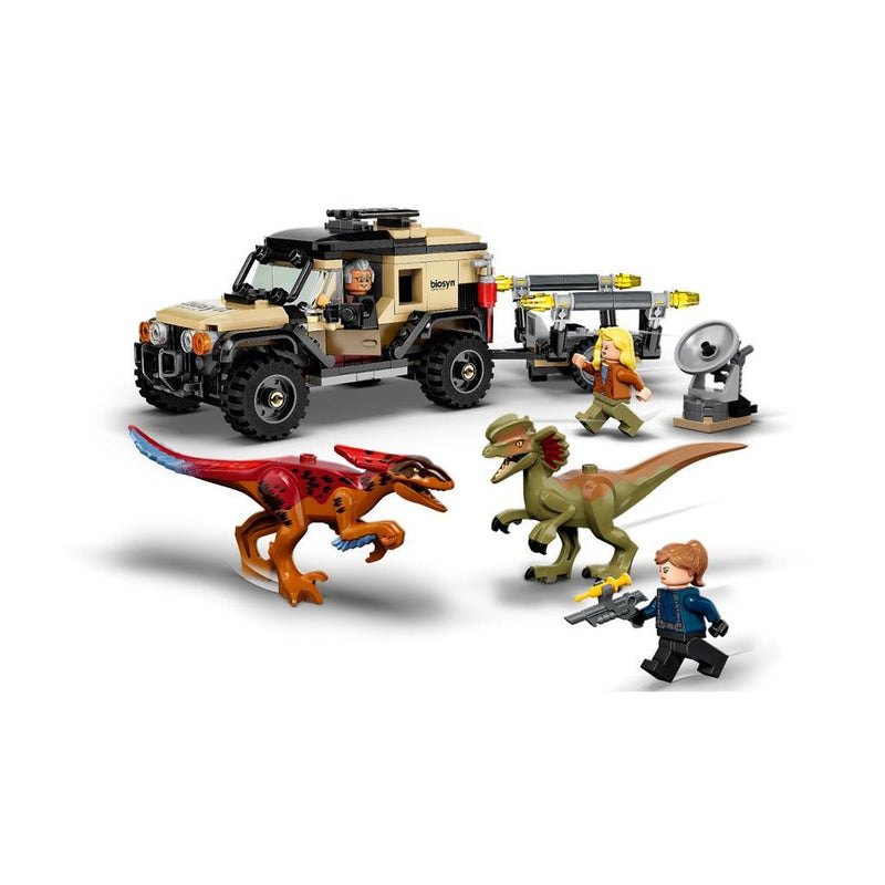 LEGO Jurassic 76951 Pyroraptor en Dilophosaurus Transport