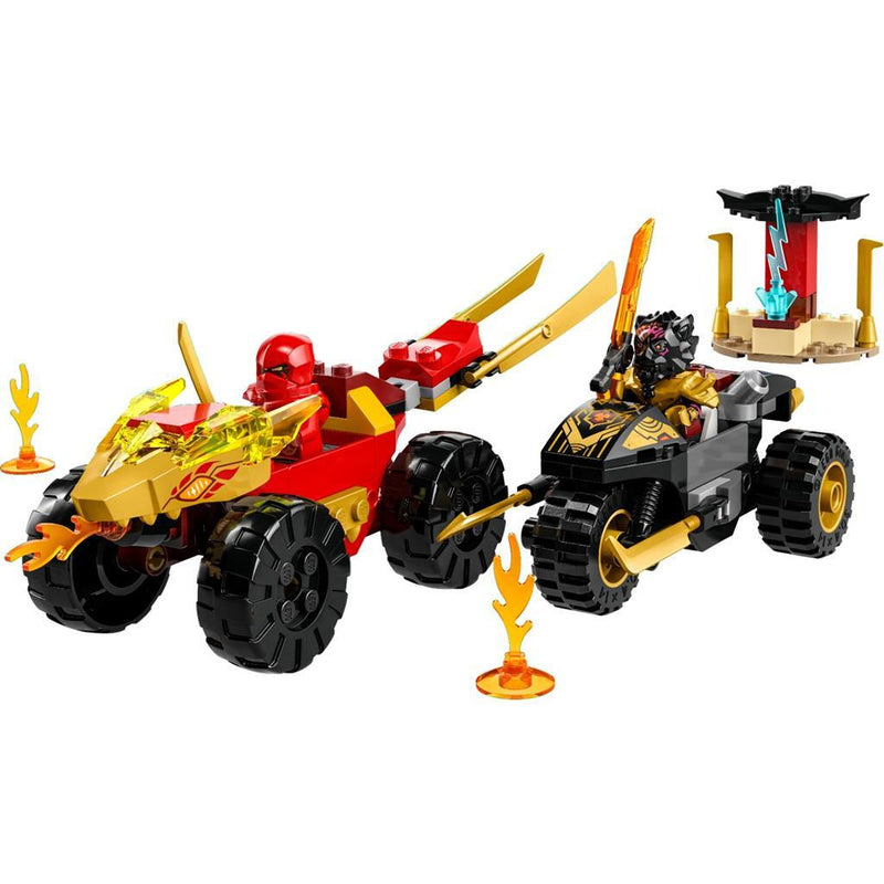 LEGO Ninjago Kai en Ras AND apos; duel tussen auto en motor