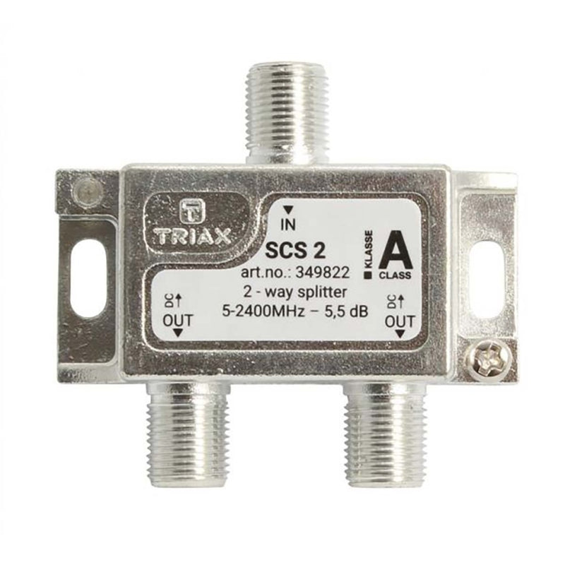 Triax 100349802 Satelliet Splitter F-connector 6.2 Db / 5-2400 Mhz - 2 Uitgangen