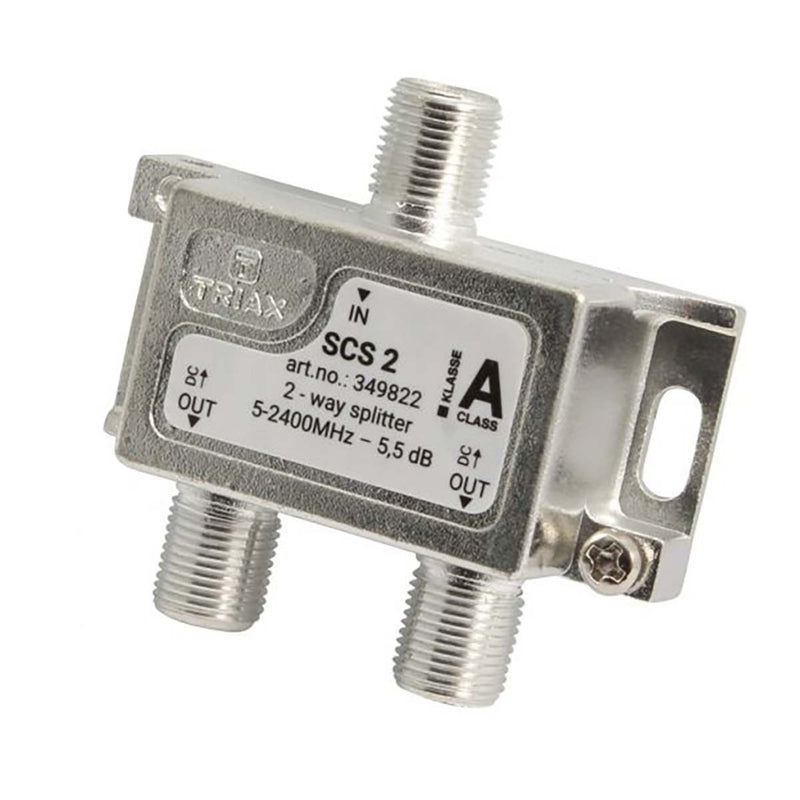 Triax 100349802 Satelliet Splitter F-connector 6.2 Db / 5-2400 Mhz - 2 Uitgangen