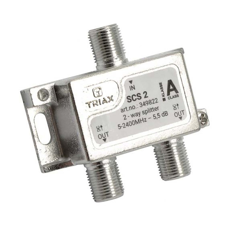 Triax 100349802 Satelliet Splitter F-connector 6.2 Db / 5-2400 Mhz - 2 Uitgangen