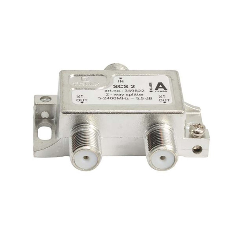 Triax 100349802 Satelliet Splitter F-connector 6.2 Db / 5-2400 Mhz - 2 Uitgangen