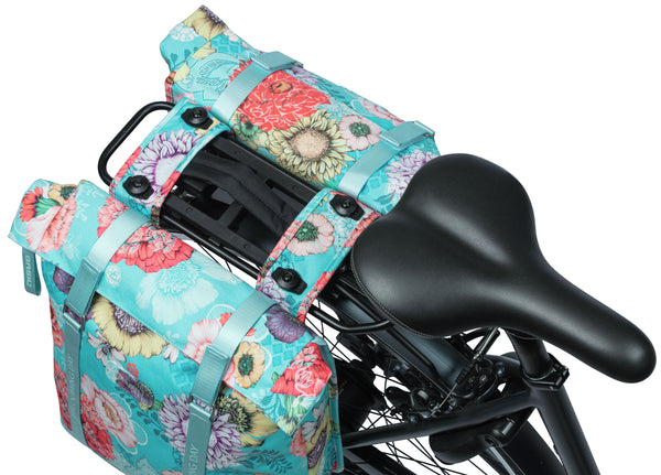 Dubbele fietstas Basil Bloom Field Double MIK 35 liter 30 x 15 x 33 cm -  sky blue