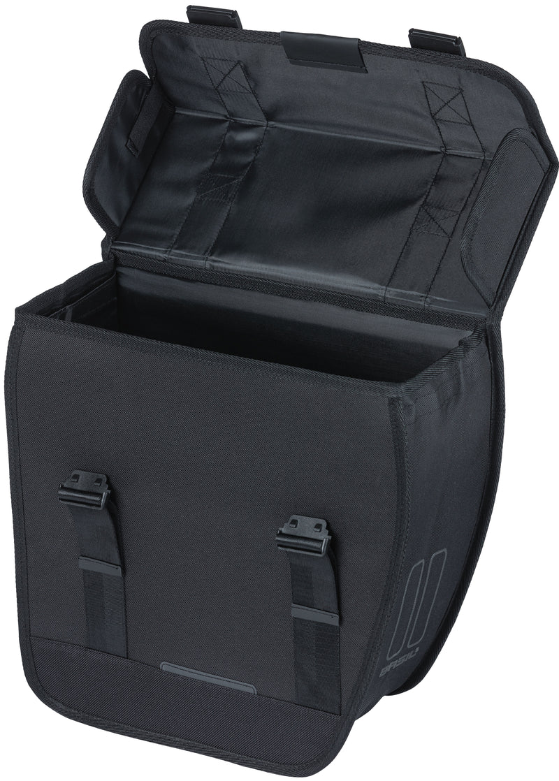 Fietstas Basil Tour Single Right 14 liter 34 x 14 x 34 cm - zwart