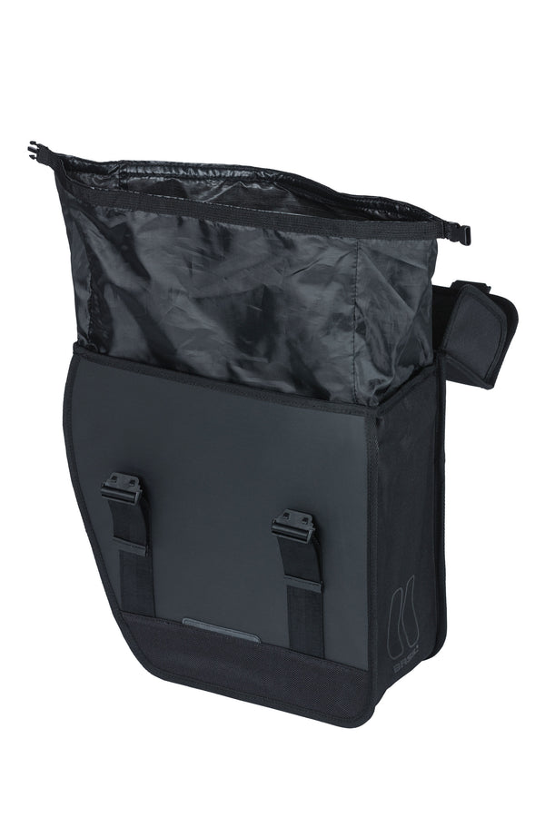 Fietstas Basil Tour Waterproof Left 14 liter 34 x 14 x 34 cm  - zwart