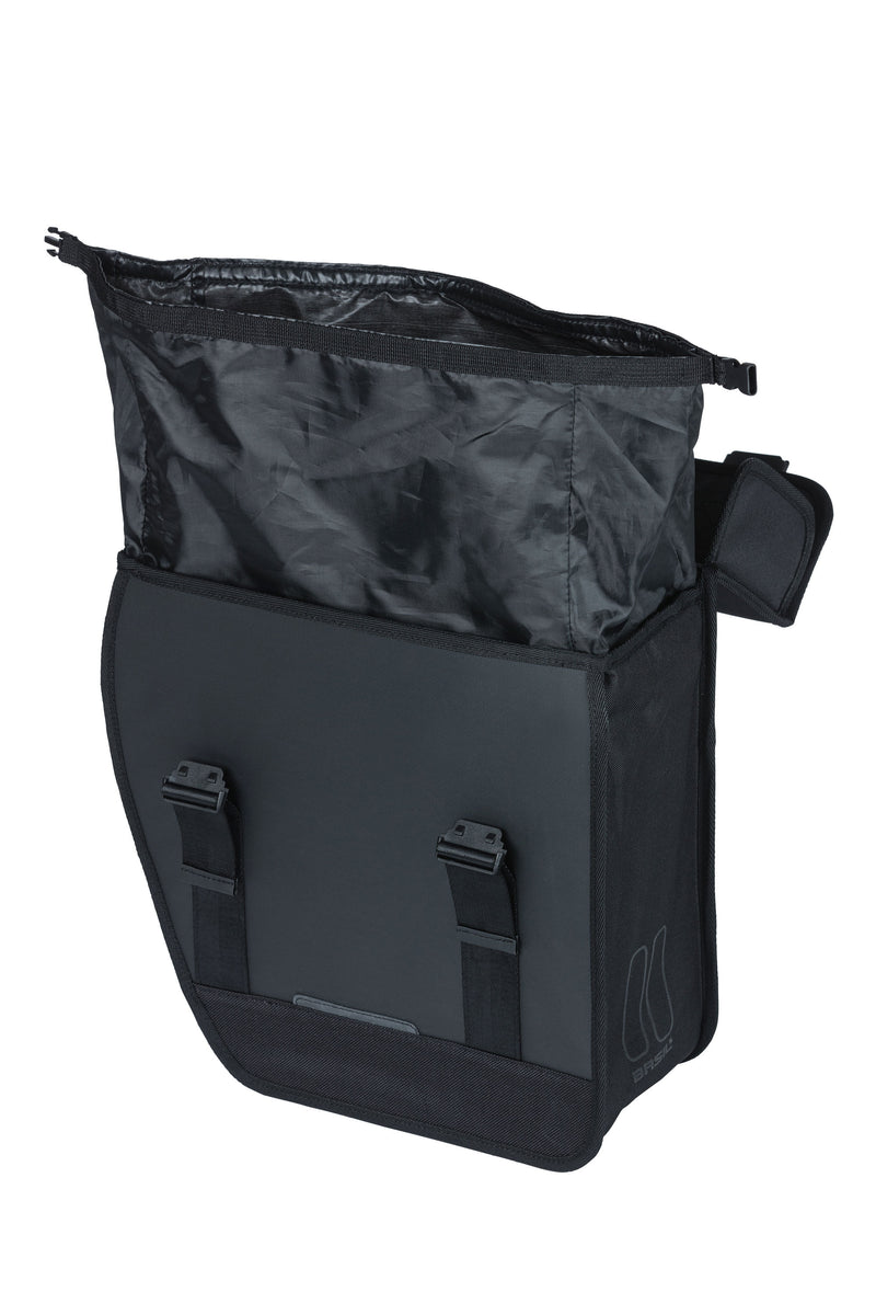 Fietstas Basil Tour Waterproof Left 14 liter 34 x 14 x 34 cm  - zwart