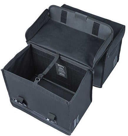 Dubbele fietstas Basil Kavan Eco Classic 58 liter 37 x 24 x 33 cm - zwart