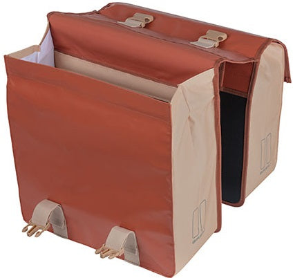 Dubbele fietstas Basil Urban Load 48-53 liter 40 x 17 x 46 cm - terra red/rose