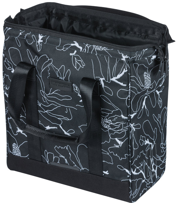 Fietsshopper Basil Grand Flower 23 liter 34 x 19 x 35 cm - zwart