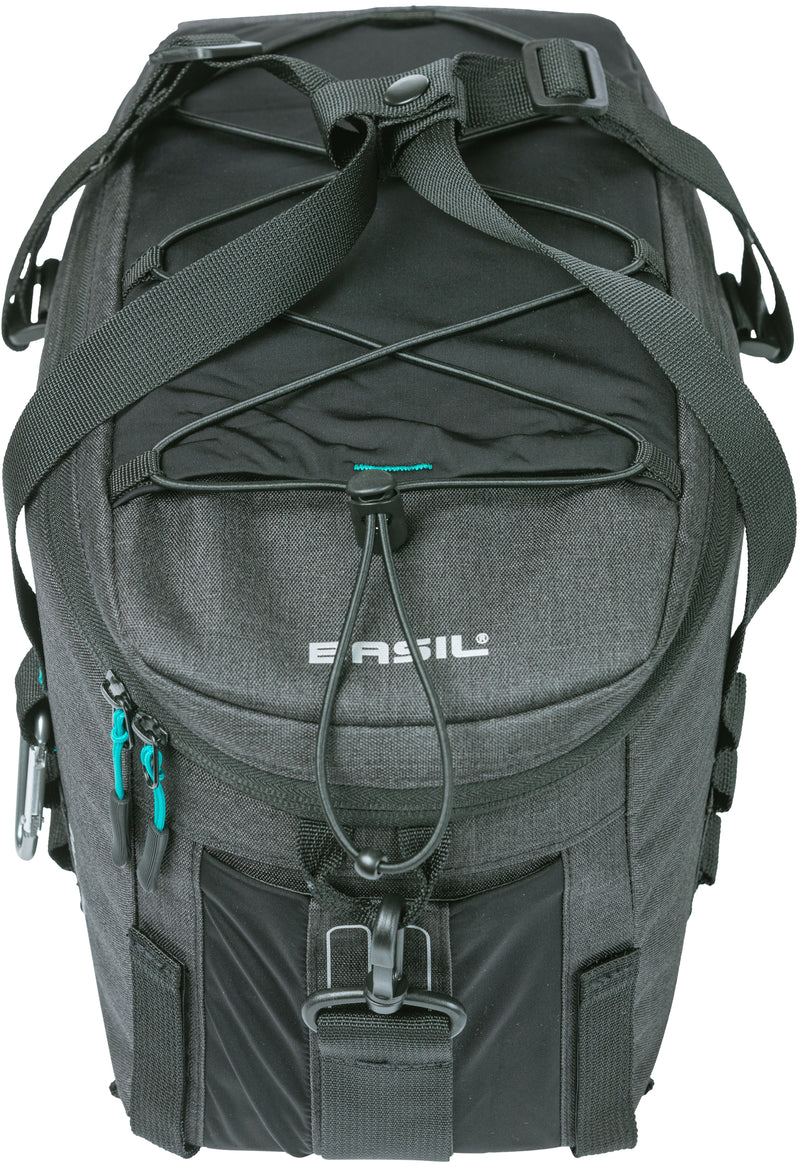 Bagagedragertas Basil Discovery 365D 9 liter 36 x 16 x 20 cm - zwart melee
