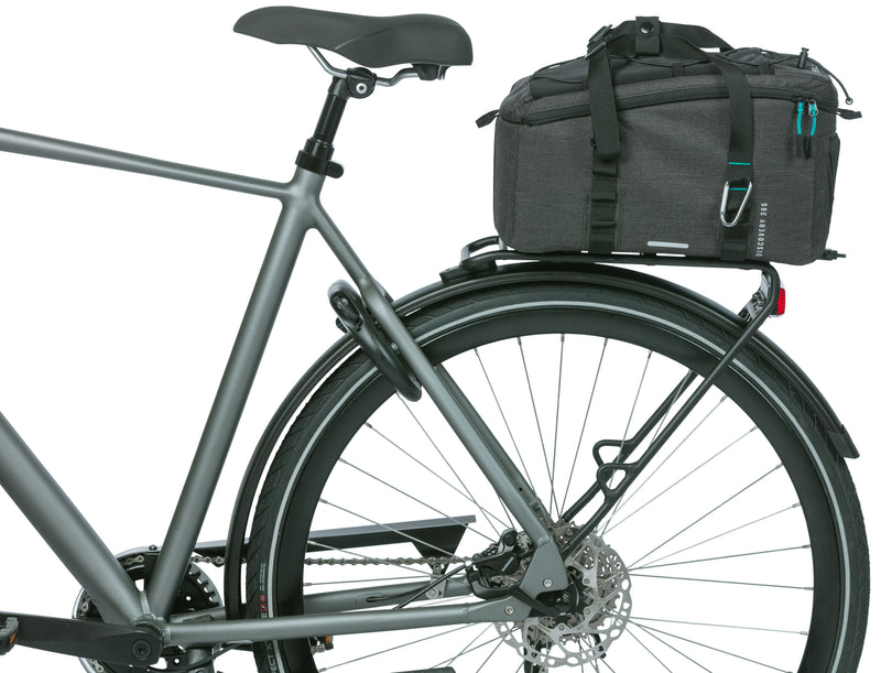 Bagagedragertas Basil Discovery 365D MIK 9 liter 36 x 16 x 22 cm - zwart