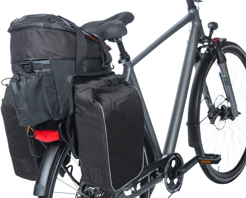 Bagagedragertas Basil Miles Tarpaulin XL Pro MIK 9-36 liter 31 x 23 x 20 cm - black orange