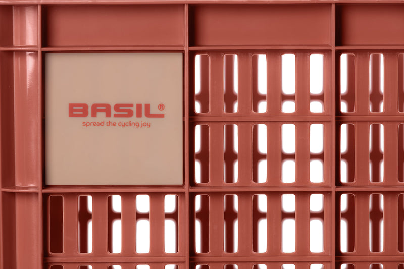 Fietskrat Basil Crate medium 27 liter 34 x 40 x 25 cm - terra red