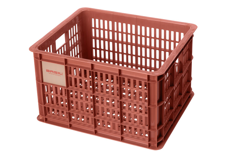 Fietskrat Basil Crate medium 27 liter 34 x 40 x 25 cm - terra red