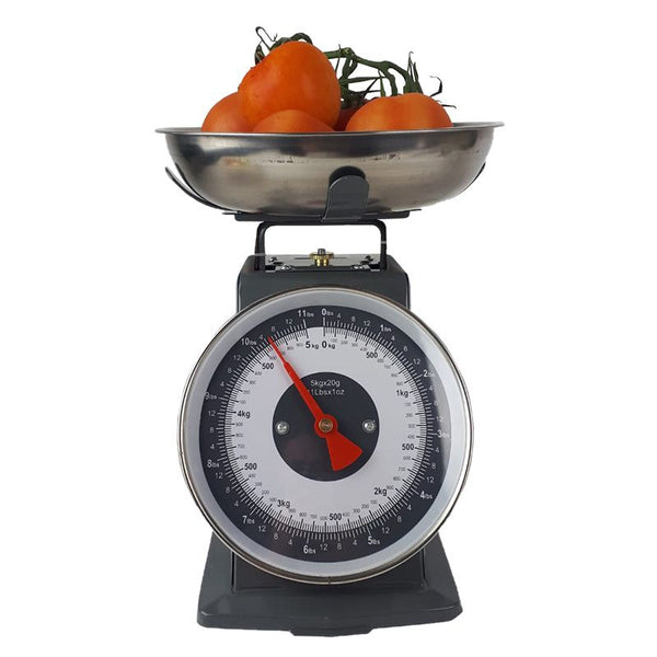 Retro Keukenweegschaal - 5 KG - Grijs