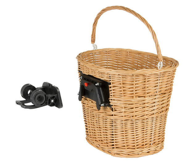 Rieten fietsmand M-Wave Eco - afneembaar
