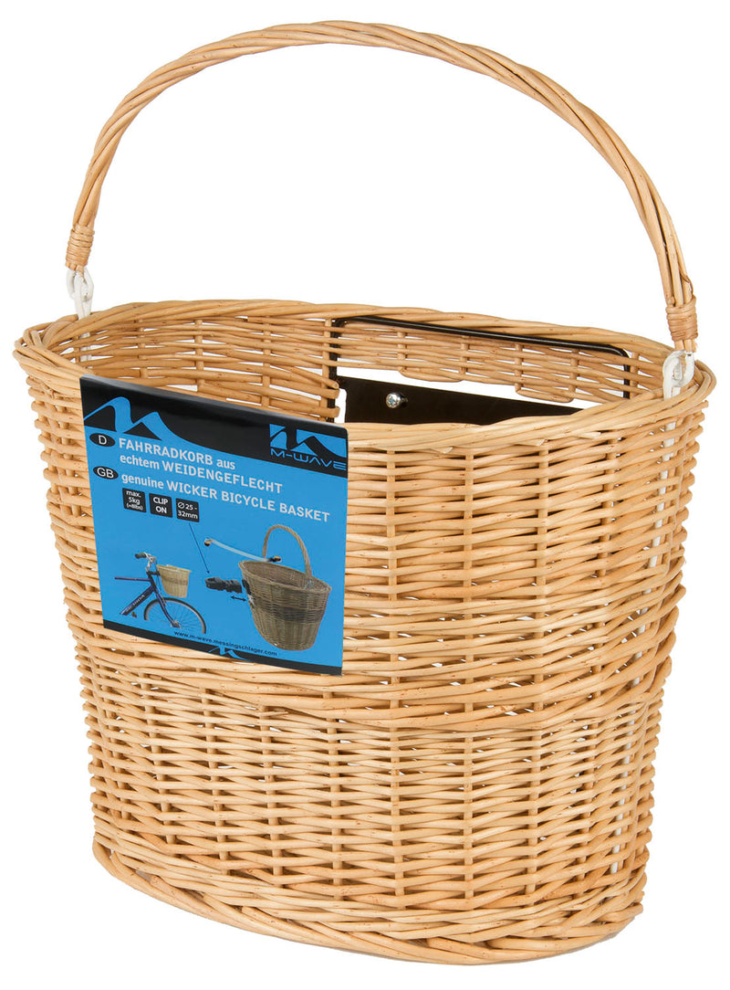 Rieten fietsmand M-Wave Eco - afneembaar