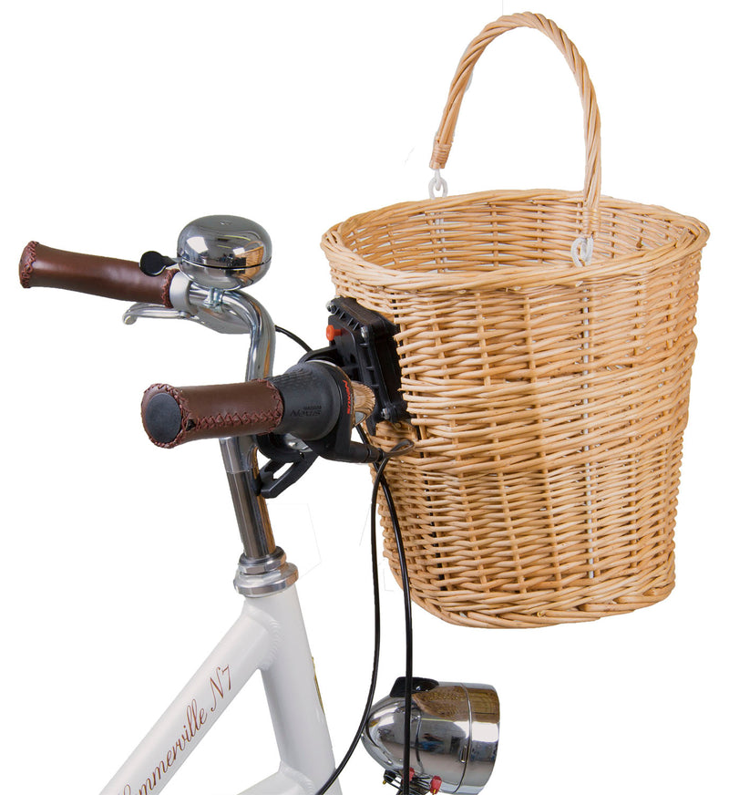Rieten fietsmand M-Wave Eco - afneembaar
