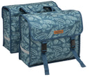 Dubbele fietstas New Looxs Fiori Double 30 liter 37 x 12,5 x 33 cm (2x) - forest blue