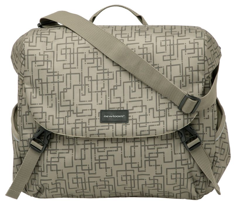 Enkele fietstas New Looxs Mondi Joy Single 18,5 liter 36 x 16 x 32 cm - ivy walnut