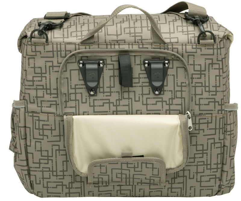 Enkele fietstas New Looxs Mondi Joy Single 18,5 liter 36 x 16 x 32 cm - ivy walnut