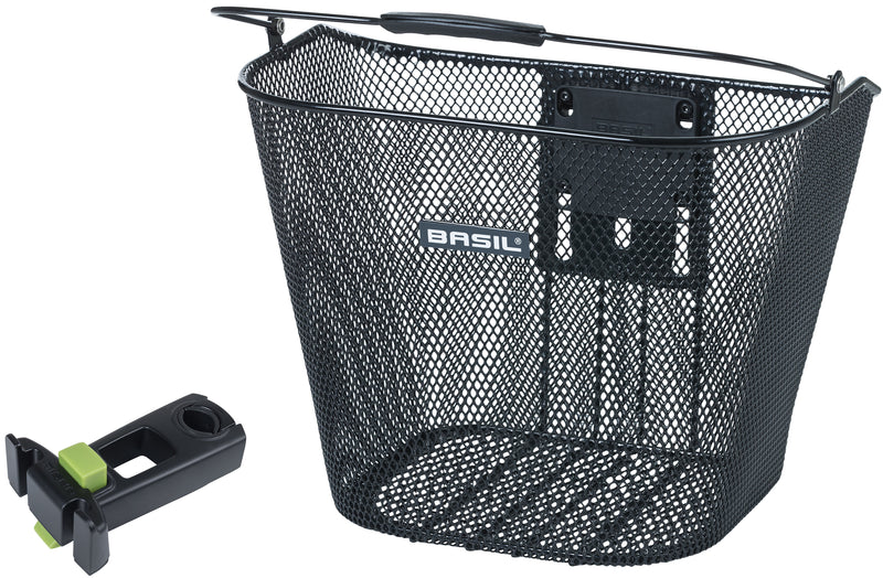 Fietsmand Basil Bremen KF 26 x 35 x 29 cm - zwart (met Ahead-Stemholder)