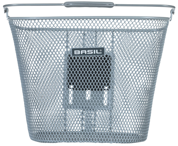 Fietsmand Basil Bremen KF 14 liter 26 x 35 x 29 cm - zilver (zonder houder)