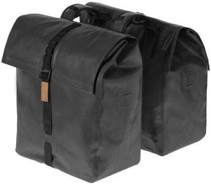 Dubbele fietstas Basil Urban Dry 50 liter 36 x 17 x 42 cm - mat zwart