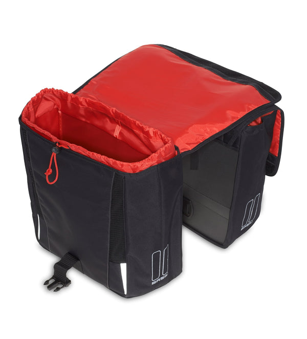 Dubbele fietstas Basil Sport Design 32 liter  35 x 15 x 43 cm  - zwart