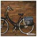 Dubbele fietstas Basil Urban Load 48-53 liter 41 x 18 x 46 cm - zwart met reflecterende stippen