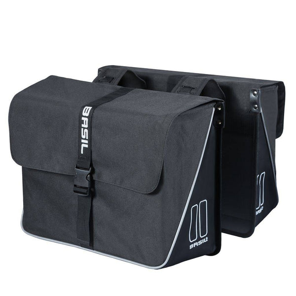 Dubbele fietstas Basil Forte 35 liter 41 x 15 x 34 cm - zwart