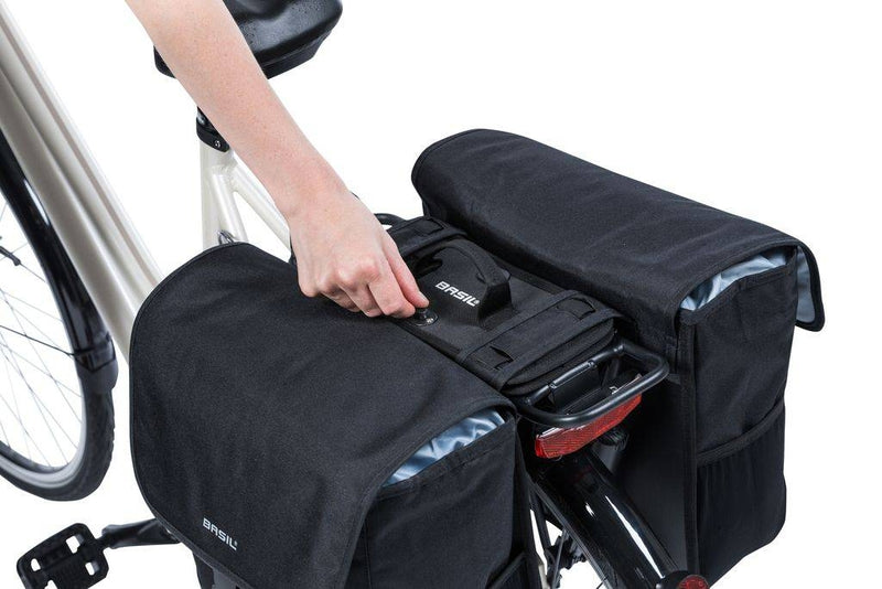 Basil DBS Detachable Bag System - afneembare bevestigingsplaten - zwart