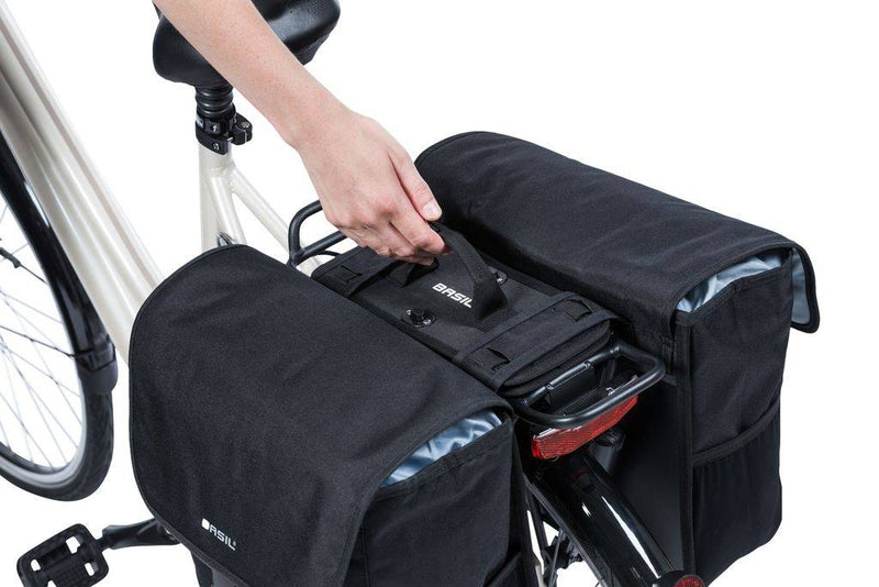 Basil DBS Detachable Bag System - afneembare bevestigingsplaten - zwart