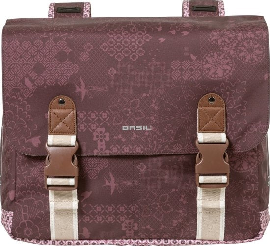 Dubbele fietstas Basil Boheme Carry All  35 liter 35 x 15 x 37 cm - rood
