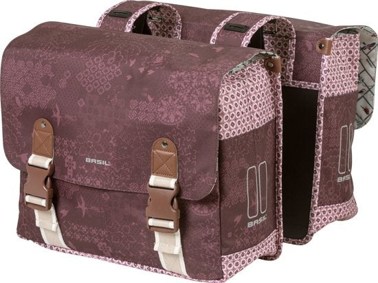 Dubbele fietstas Basil Boheme Carry All  35 liter 35 x 15 x 37 cm - rood