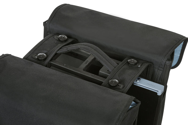 Dubbele fietstas Basil Go Double MIK 32 liter 33 x 16 x 38 cm - solid black
