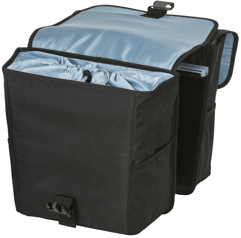 Dubbele fietstas Basil Go Double MIK 32 liter 33 x 16 x 38 cm - solid black