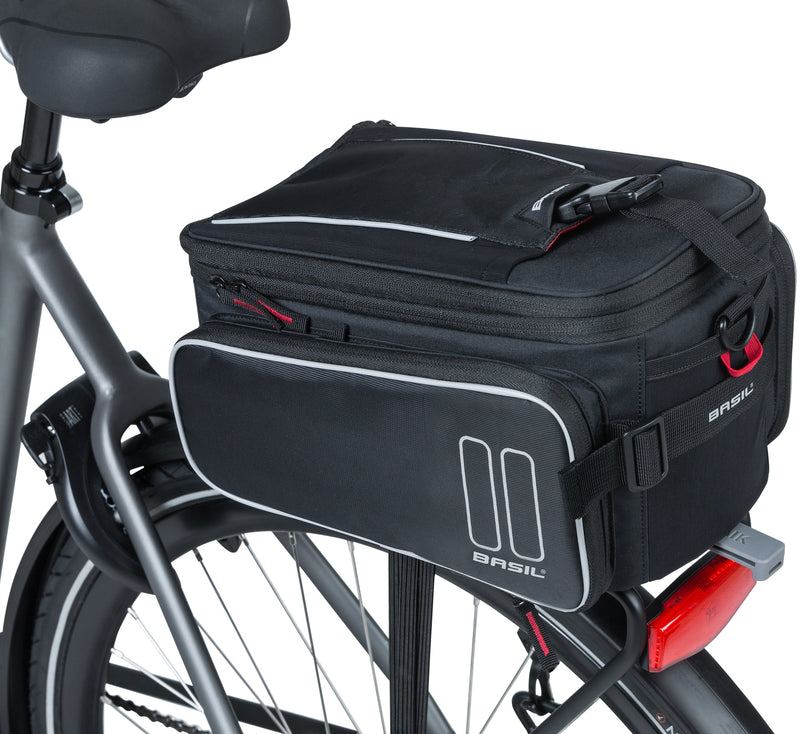 Bagagedragertas Basil Sport Design Trunkbag MIK 7 tot 15 liter 36 x 26 x 18 cm - zwart
