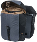 Dubbele fietstas Basil Miles Double Bag MIK 34 liter 34 x 16 x 43 cm - zwart/grijs