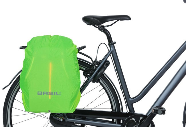 Fietsrugzak voor 13"  laptop Basil B-Safe Commuter Nordlicht 13 liter 26 x 13 x 40 cm - olijfgroen