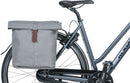 Dubbele fietstas Basil City 28 tot 32 liter 30 x 18 x 49 cm - grey melee