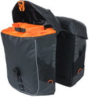 Dubbele fietstas Basil Miles Tarpaulin 34 liter 34 x 16 x 43 cm - zwart/oranje