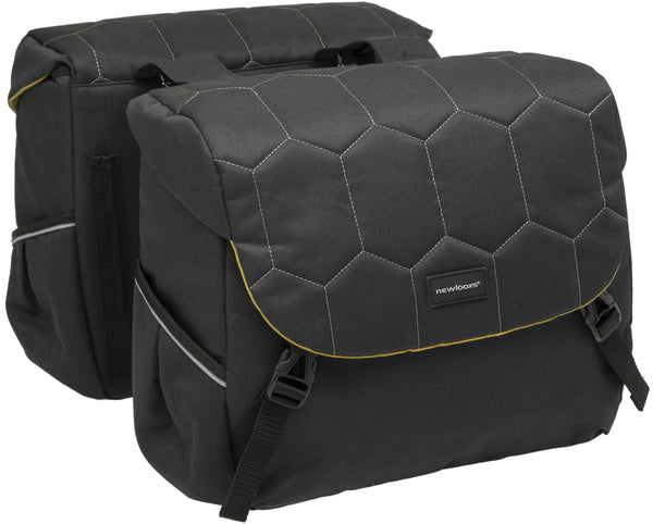Dubbele fietstas New Looxs Mondi Joy Double 38 liter 37 x 16 x 32 cm (2x) - quilted black