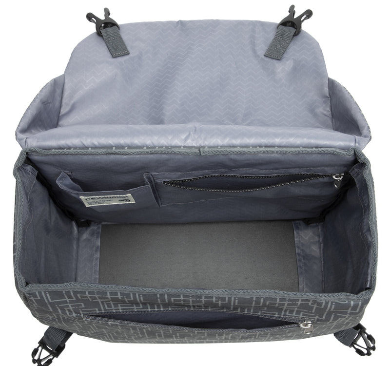 Dubbele fietstas New Looxs Mondi Joy Double 38 liter 37 x 16 x 32 cm (2x) - quilted grey