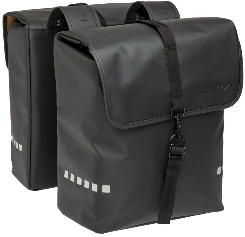 Dubbele fietstas New Looxs Odense 39 liter 34 x 16 x 38 cm (x2) - zwart