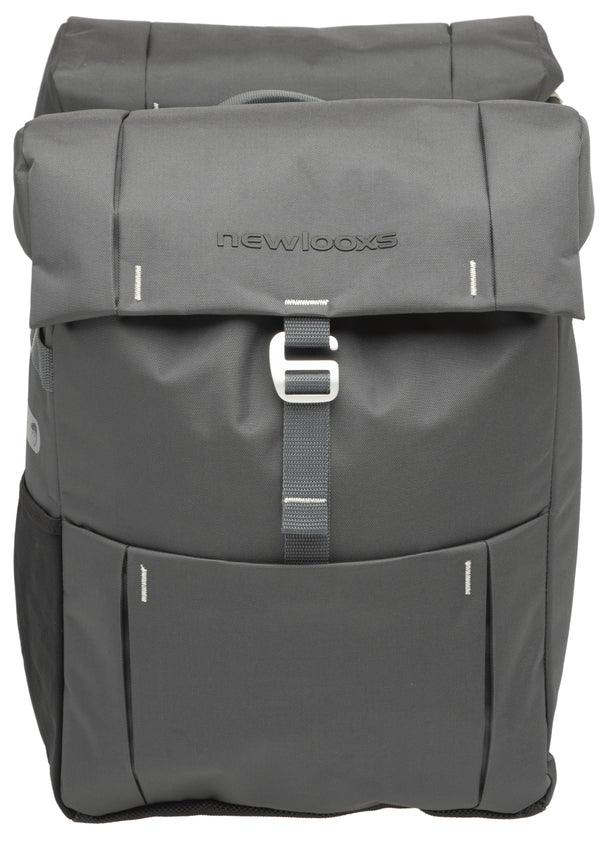 Dubbele fietstas New Looxs Vigo Double MIK 37 liter 31 x 15 x 40 cm (2x) - grijs