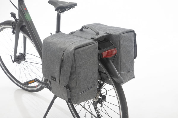 Dubbele fietstas New Looxs Nova Double Racktime 32 liter 35 x 35 x 15 cm (2x) - grijs