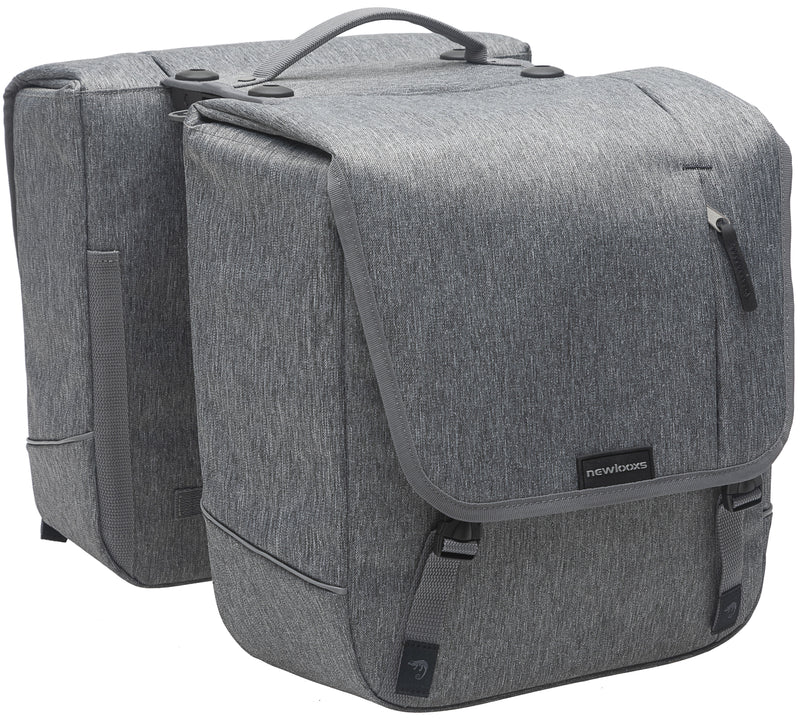 Dubbele fietstas New Looxs Nova Double Racktime 32 liter 35 x 35 x 15 cm (2x) - grijs